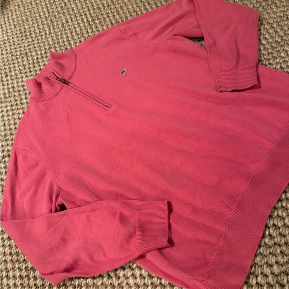 Vineyard Vines by Shep and Ian coral pink men’s half zip pullover size large - Picture 4 of 8
